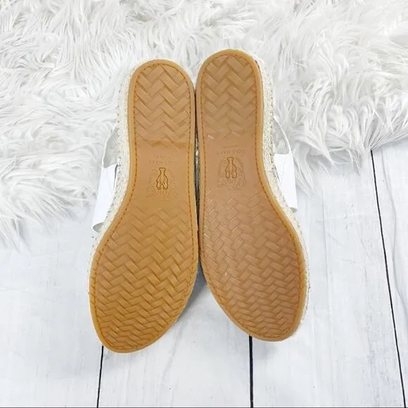 Cole Haan White Cloudfeel Leather Espadrille Slip On Sandal Size 11