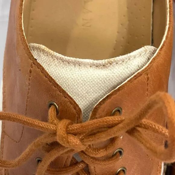 Cole Haan Wing Tips Oxford Shoes Leather &amp; Linen Sz 10 Dress Shoes Brown