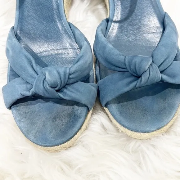 Cole Haan Women's Air Cynthia Espadrille Sandals in Marble Nubuck (Blue) 7
