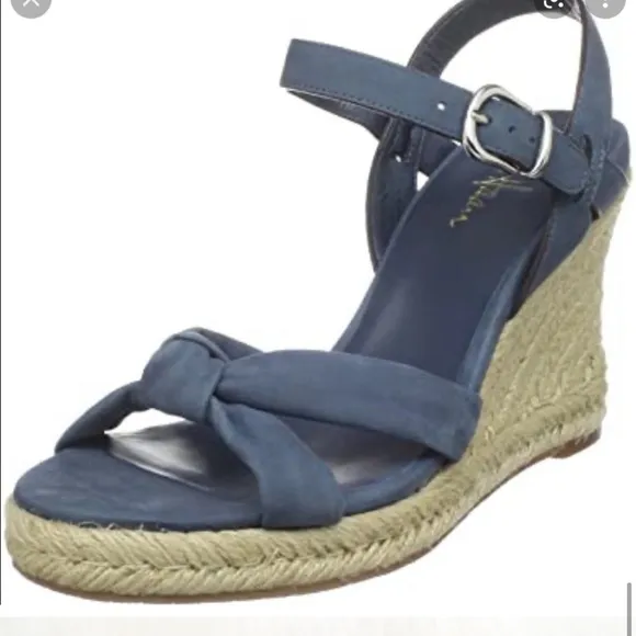 Cole Haan Women's Air Cynthia Espadrille Sandals in Marble Nubuck (Blue) 7