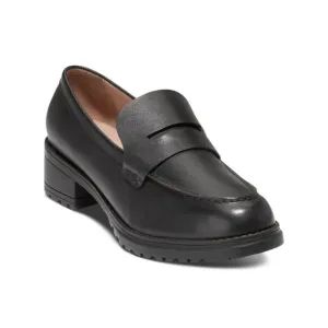 COLE HAAN Womens Black Penny Keeper Camea Almond Slip On Loafers Shoes 7.5 B