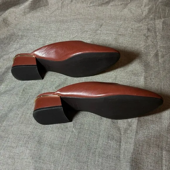 Cole Haan Women's Laree Slide Shoes Sandal Leather Brown Size 8.5