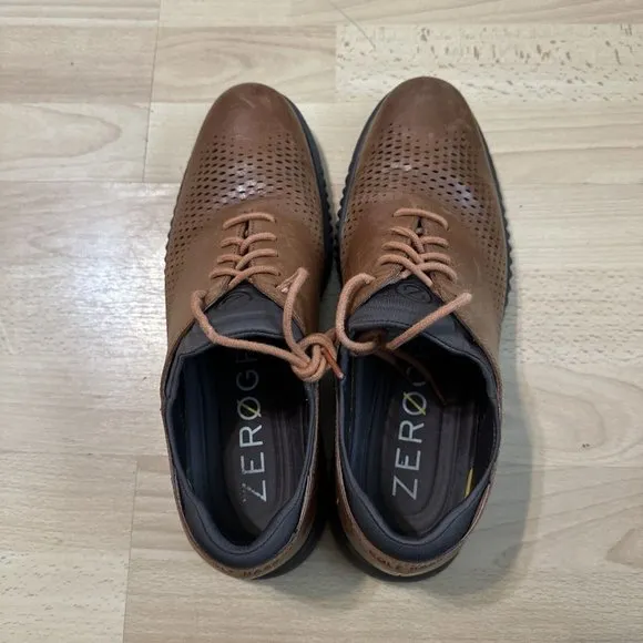 Cole Haan ZeroGrand 2.0 C25351 Mens Shoes size 11.5 Brown Wingtip Oxford Lined