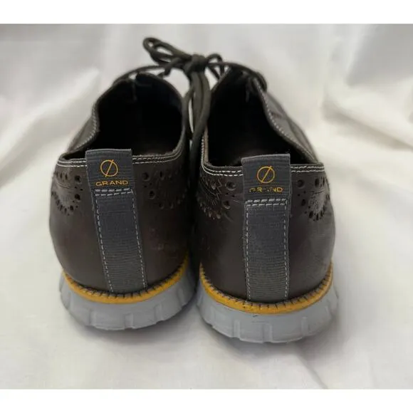 Cole Haan ZeroGrand Wingtip Oxford Mens Dress Shoes Leather Dark Brown 10.5