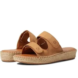 Cole Haan Cloudfeel Espadrille Pecan Slides Sandals Size 9 Suede