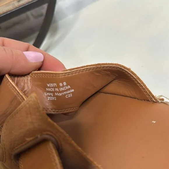Cole Haan Cloudfeel Espadrille Pecan Slides Sandals Size 9 Suede