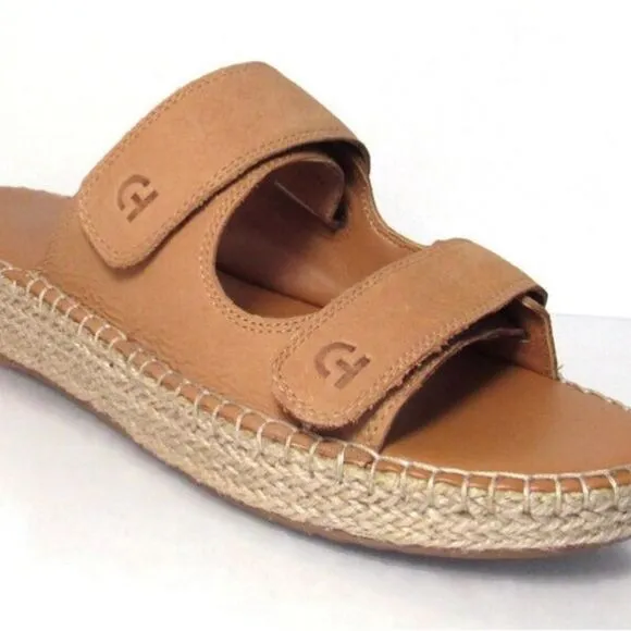 Cole Haan Cloudfeel Espadrille Pecan Slides Sandals Size 9 Suede