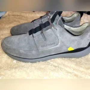 Cole Haan Men's GrandSport Gray Suede Fashion Sneaker ,sz12,Gray.
