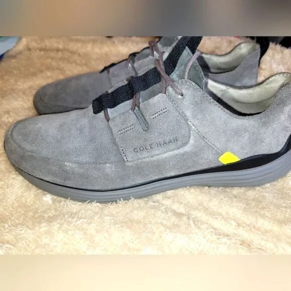Cole Haan Men's GrandSport Gray Suede Fashion Sneaker ,sz12,Gray.