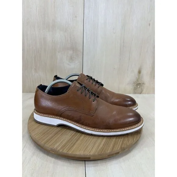 Cole Haan Morris Plain Toe Oxford British Tan Leather Oxford Shoes Mens Size 10