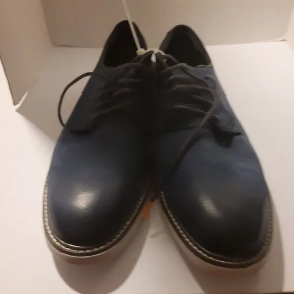 Cole Hann Grand blue Sz 10.5m Oxford laceup shoe Men's C34470 leather Nwot…