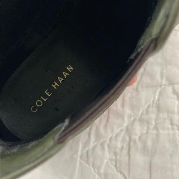 Cole Haan Green Leather Landsman Chelsea Boots size 7