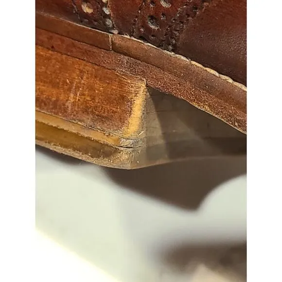 Cole Haan Mens Ankle Boots Liam Chukka Wingtip Leather Brown C11053 US | 11 GUC