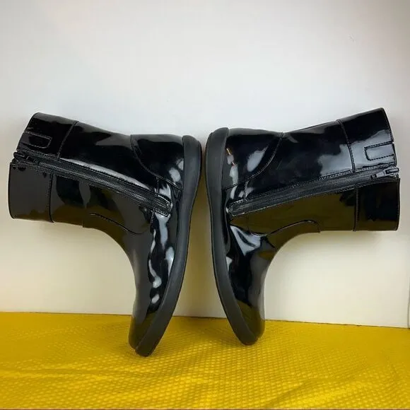 Cole Haan x Nike Air Carmela Low Black Glossy Rain Boots 5