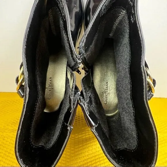 Cole Haan x Nike Air Carmela Low Black Glossy Rain Boots 5