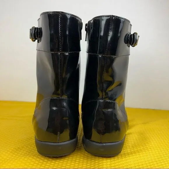 Cole Haan x Nike Air Carmela Low Black Glossy Rain Boots 5