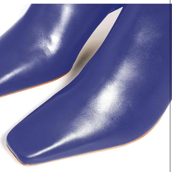 Comfortable Low Kitten Heel Knee High Boots Fashion Square Toe Slip Chic Knee