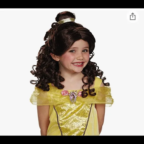 Complete Belle costume (dress, shoes, wig, jewelry, gloves)