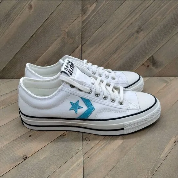 Converse Star Player 76 White Ocean Drip Casual Shoes Womens Size 9 White‎ Blue