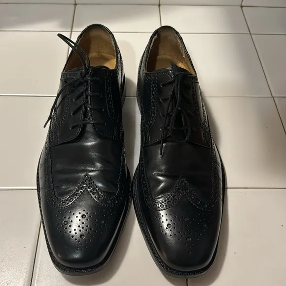 COPY - Cole Haan Air Geraldo Wingtip II 9.5 M Black Calf Dress Shoes No C07680