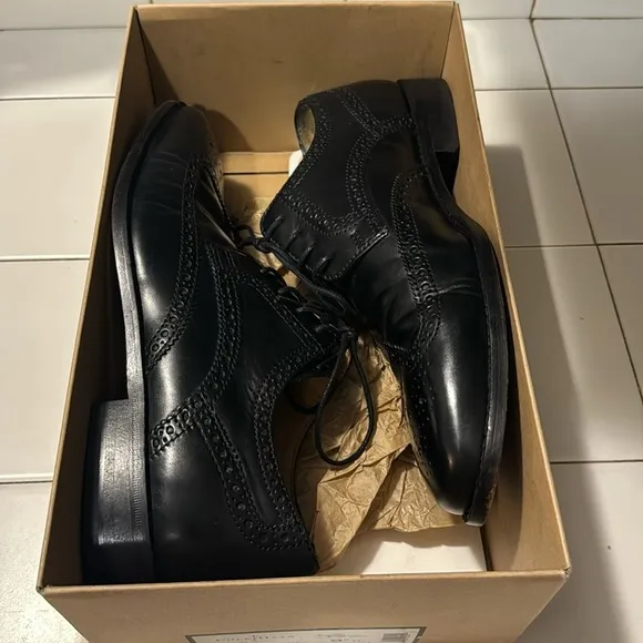 COPY - Cole Haan Air Geraldo Wingtip II 9.5 M Black Calf Dress Shoes No C07680