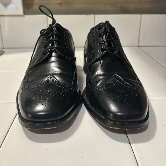 COPY - Cole Haan Air Geraldo Wingtip II 9.5 M Black Calf Dress Shoes No C07680