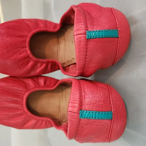 Coral Kids Shoes with Teal Soles