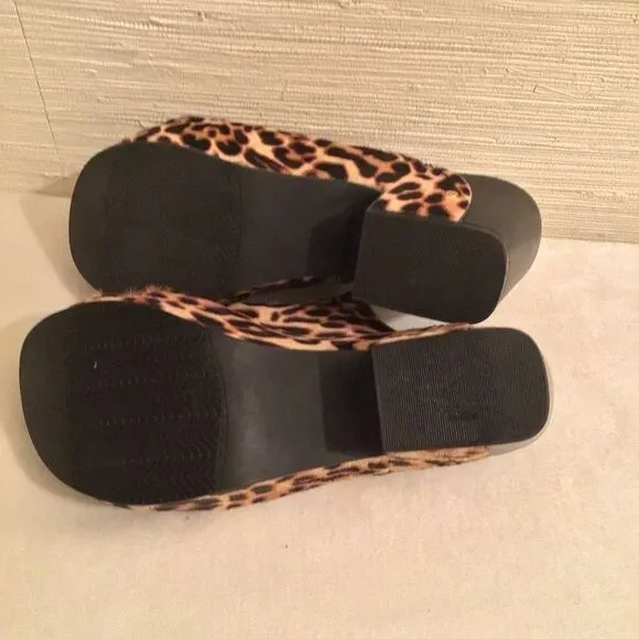 Corinth Platform By Naked Feet Leopard Print Women's Platform Sandals