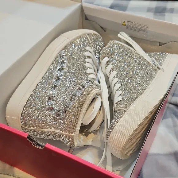 Corkys Hey Girl Clear Rhinestones Dress Shoes