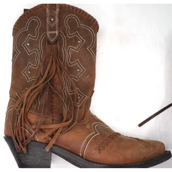 Country Rockin Women's Western Cow Girl Boots w/Fringe 8M NWT