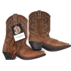 Country Rockin Women's Western Cow Girl Boots w/Fringe 8M NWT