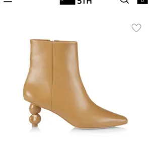 CULT GAIA Daylee Leather Sculptural-Heel Ankle Booties