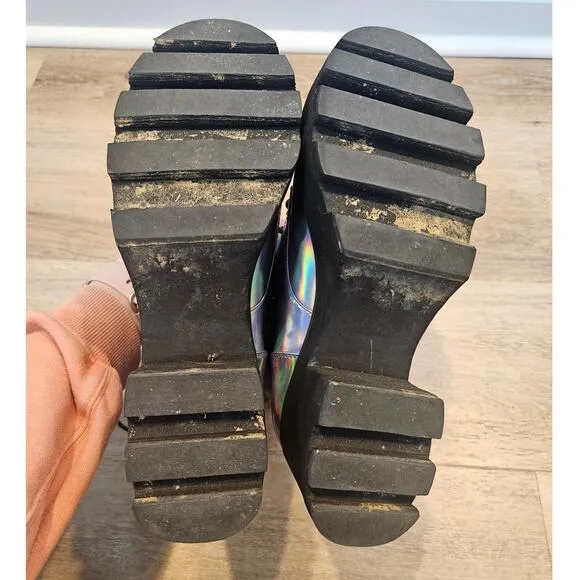 Current Mood Opalescent Odyssey Boots sz 8M Platform $88 Space Retro Rare