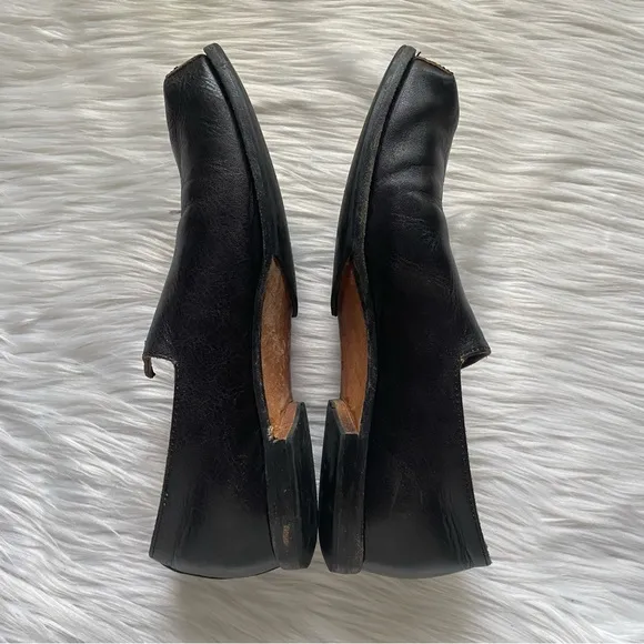 CYDWOQ Focal Shoe in Black Square Toe Asymmetrical 39