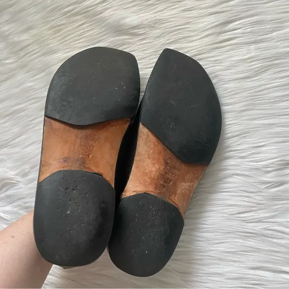 CYDWOQ Focal Shoe in Black Square Toe Asymmetrical 39