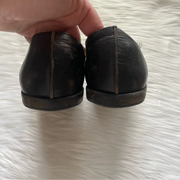 CYDWOQ Focal Shoe in Black Square Toe Asymmetrical 39
