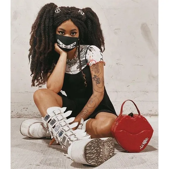 DAMNED 318 51/50 White Platform Boots