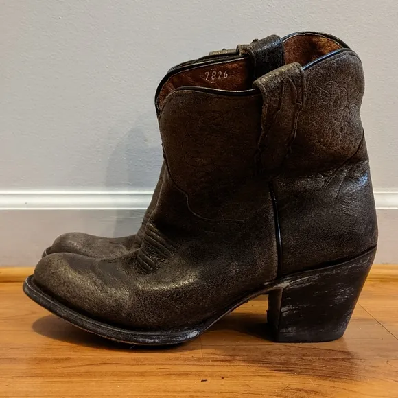 Dan Post Distressed Brown Leather Boots Size 7.5M