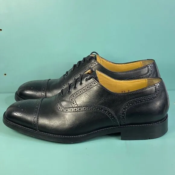 Daniel Cremieux Black Leather Oxford men dress shoes  size 8.5