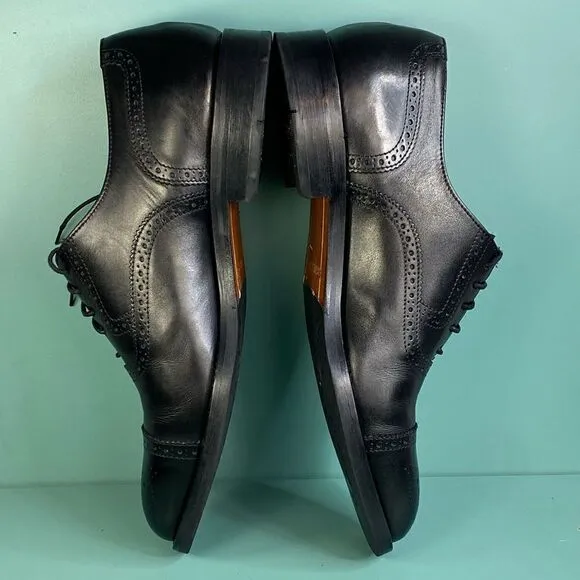 Daniel Cremieux Black Leather Oxford men dress shoes  size 8.5