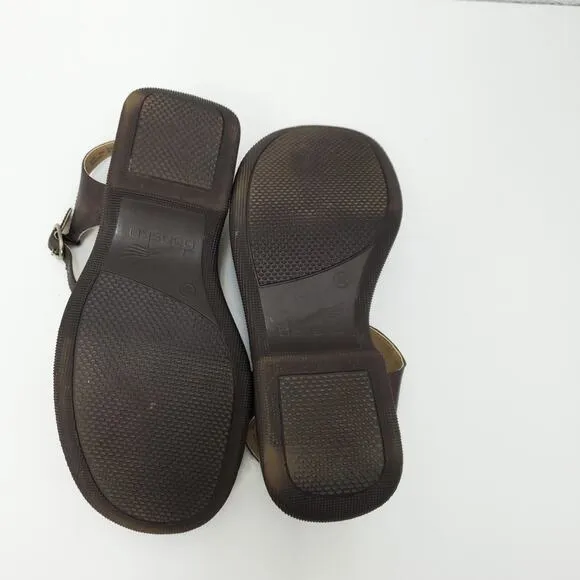 DANSKO 39 Lynnie Leather Dark Bronze Metallic Sandals