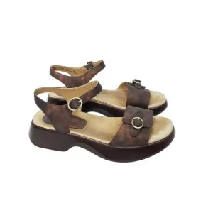 DANSKO 39 Lynnie Leather Dark Bronze Metallic Sandals