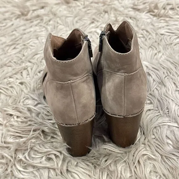 Dansko leather peep toe heeled booties size 37 (6.5-7)