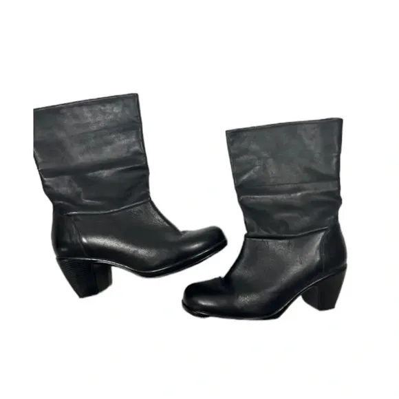 Dansko Shirley Platform Adjustable Cuff Boots Womens Size 37 Black