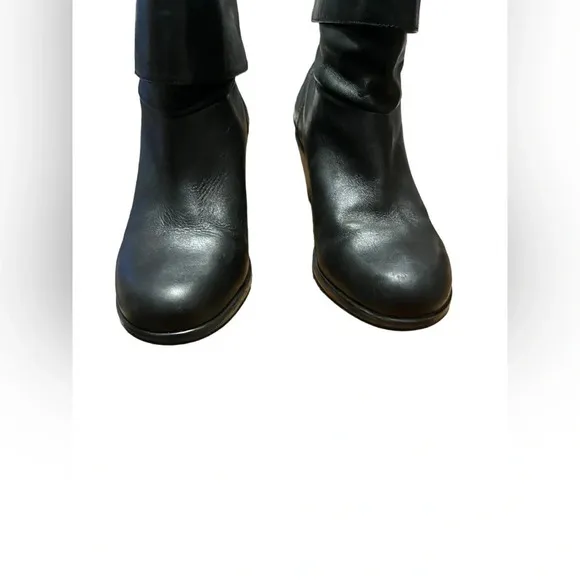 Dansko Shirley Platform Adjustable Cuff Boots Womens Size 37 Black
