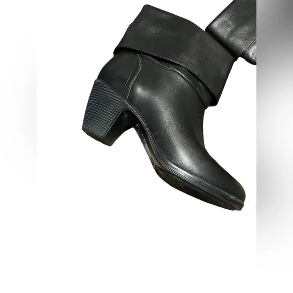 Dansko Shirley Platform Adjustable Cuff Boots Womens Size 37 Black