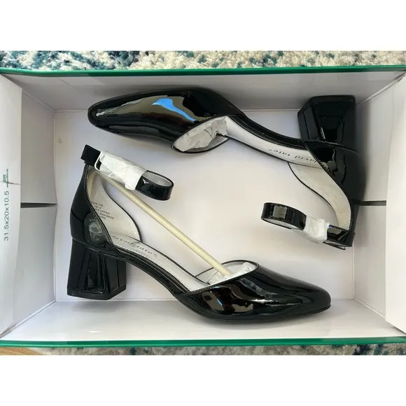 David Tate Adeline Black Patent Dress Shoes - Size 7N, Classic Elegance