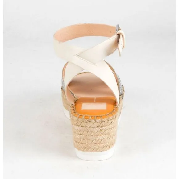 🌷DEAL🌷 Dolce Vita Snake Crisscross Womens Low Wedge Ankle Sandal  sz 7.5 &amp; 8.5