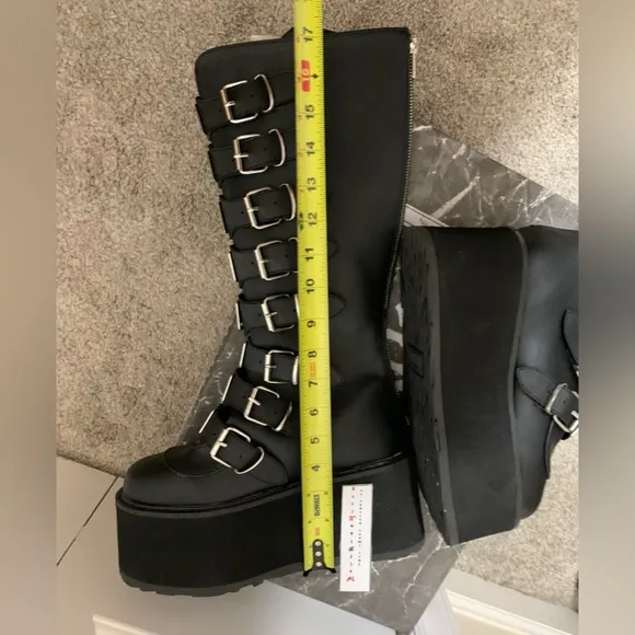 Demonia 318 Damned Destiny Tall Platform Boots - 8 - NEW
