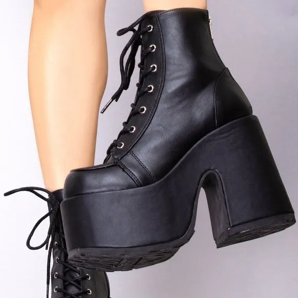 Demonia Camel 203 Here for Trouble Platform Boots